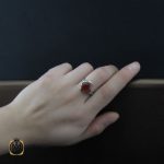 انگشتر عقیق یمن طرح آیدا زنانه - کد 2244 - تصویر 5