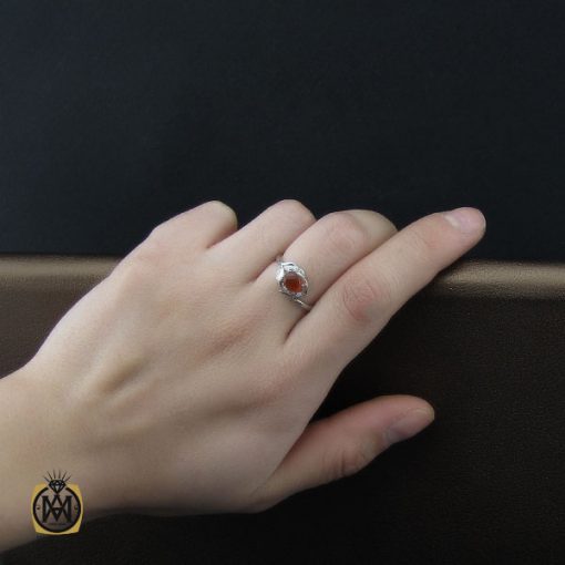 5 انگشتر عقیق یمن طرح امیرا زنانه - کد 2246 - تصویر 5