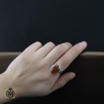 5 انگشتر عقیق یمن طرح پیچک زنانه - کد 2247 - تصویر 5