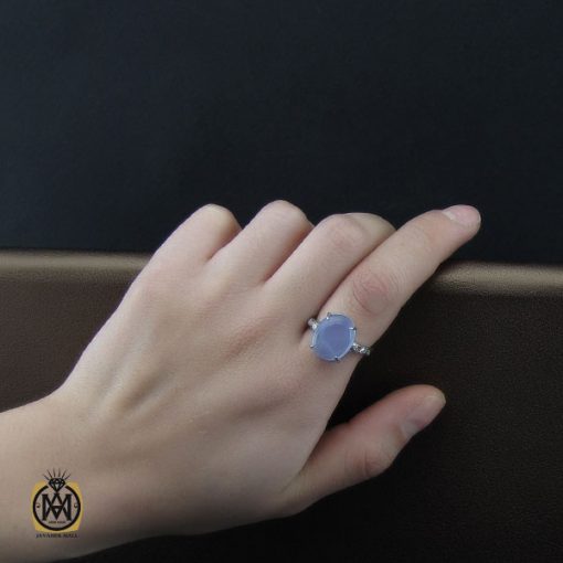 انگشتر عقیق کبود یمن طرح سانیا زنانه - کد 2256 - تصویر 5