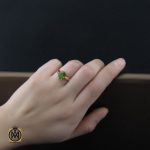 5 انگشتر زبرجد طرح فرشته زنانه - کد 2268 - تصویر 5
