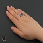 5 انگشتر یاقوت کبود استار مردانه دست ساز - کد 10490 - تصویر 5