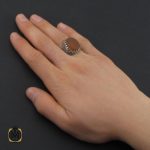 5 انگشتر عقیق یمن با حکاکی یا موسی بن جعفر ایها الکاظم مردانه – کد 10495 - تصویر 5