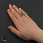 انگشتر عقیق یمن با حکاکی علی رکن الایمان مردانه – کد 10499 - تصویر 5