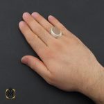 انگشتر عقیق یمن شرف الشمس با حکاکی یا فاطمه الزهرا مردانه - کد 10410 - تصویر 6