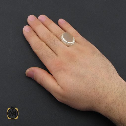 انگشتر عقیق یمن شرف الشمس با حکاکی یا فاطمه الزهرا مردانه - کد 10410 - تصویر 6