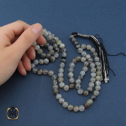5 تسبیح 101 دانه عقیق شجر درشت - کد 4226 - تصویر 5