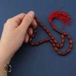 تسبیح 33 دانه هلی عقیق قرمز - کد 4240 - تصویر 5