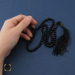 تسبیح 101 دانه مشکی متوسط - کد 4243 - تصویر 5