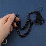 تسبیح 33 دانه مشکی درشت - کد 4244 - تصویر 5