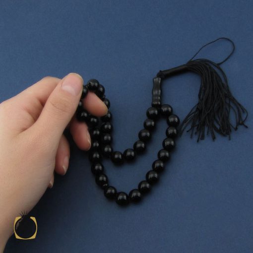 تسبیح 33 دانه مشکی درشت - کد 4244 - تصویر 5