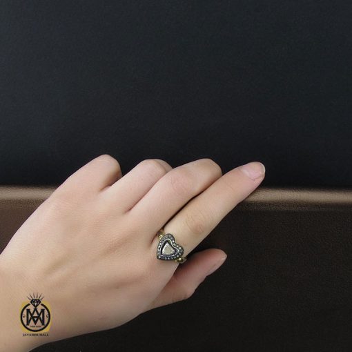 انگشتر الماس اصل طرح دلناز زنانه - کد 2185 - تصویر 5