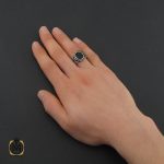5 انگشتر عقیق مشکی مردانه - کد 10430 - تصویر 5