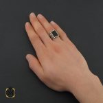 5 انگشتر عقیق مشکی مردانه - کد 10433 - تصویر 5