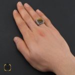 5 انگشتر چشم ببر طرح ورساچه مردانه - کد 10448 - تصویر 5