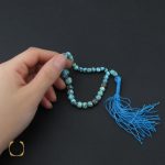 5 تسبیح 33 دانه فیروزه نیشابوری خوش رنگ - کد 4278 - تصویر 5
