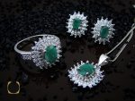 00 سرویس زمرد معدنی زنانه طرح آروشا- کد 7195 - تصویر 9