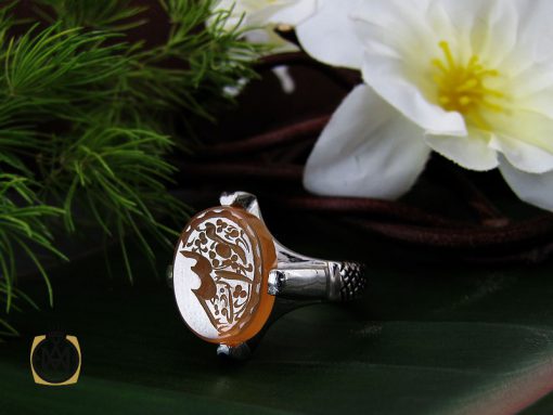 انگشتر عقیق یمن با حکاکی هوالله مردانه – کد 10565 - تصویر 6