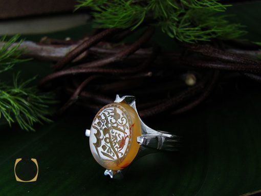 انگشتر عقیق یمن با حکاکی استغفر الله مردانه – کد 10591 - تصویر 6