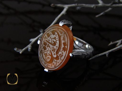 00 انگشتر عقیق یمن با حکاکی یا فتاح مردانه – کد 10597 - تصویر 6