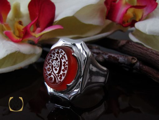 00 انگشتر عقیق یمن با حکاکی یا زینب کبری مردانه – کد 10599 - تصویر 6