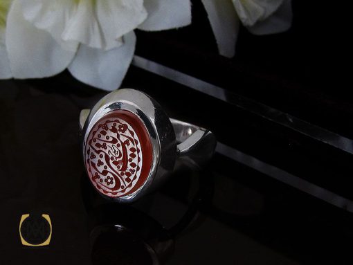 انگشتر عقیق یمن با حکاکی شرف الشمس و یا زینب کبری مردانه – کد 10600 - تصویر 6