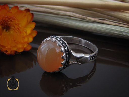 انگشتر عقیق یمن با حکاکی شرف الشمس مردانه - کد 10625 - تصویر 6