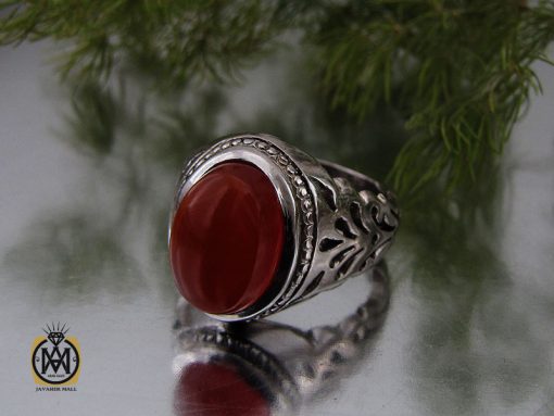 انگشتر عقیق یمن با حکاکی شرف الشمس مردانه - کد 10628 - تصویر 6