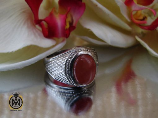 انگشتر عقیق یمن مردانه دست ساز - کد 10631 - تصویر 6