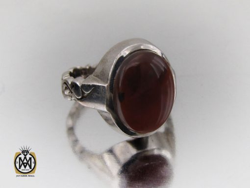 انگشتر عقیق جزع یمن مردانه - کد 10641 - تصویر 6