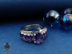 00 انگشتر آمتیست طرح پریسان زنانه - کد 2275 - تصویر 6