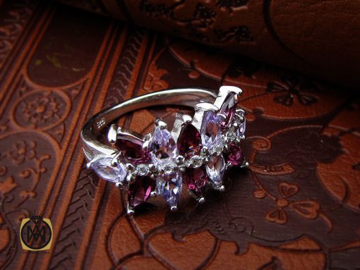 انگشتر یاقوت سرخ و آمتیست طرح آتوسا زنانه - کد 2281 - تصویر 6