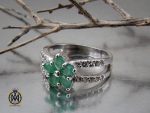 00 انگشتر زمرد زنانه طرح پیچک - کد 2285 - تصویر 6