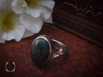 انگشتر حدید صینی با حکاکی هفت جلاله مردانه دست ساز - کد 10656 - تصویر 6