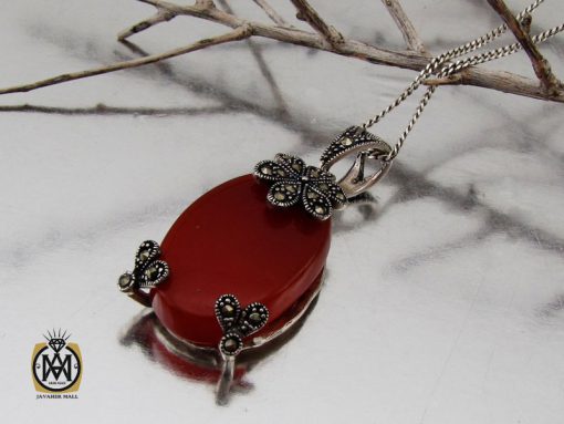 00 مدال عقیق قرمز طرح بنیتا زنانه - کد 3262 - تصویر 5