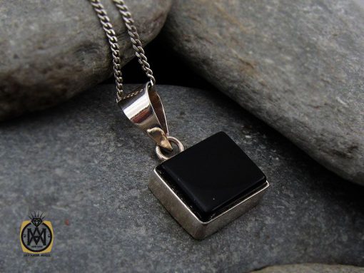 00 مدال عقیق مشکی طرح اسپرت - کد 3268 - تصویر 5
