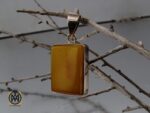 مدال عقیق زرد با حکاکی شرف الشمس طرح اسپرت - کد 3269 - تصویر 5