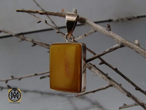 مدال عقیق زرد با حکاکی شرف الشمس طرح اسپرت - کد 3269 - تصویر 5