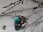 00 انگشتر فیروزه نیشابوری طرح آتنا زنانه - کد 2291 - تصویر 5