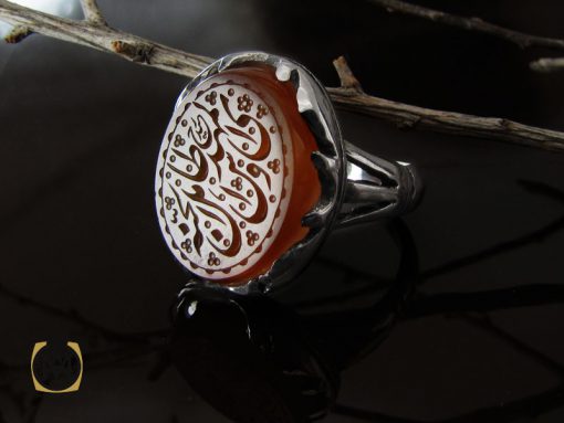 00 انگشتر عقیق یمن با حکاکی مهدی طاووس اهل الجنه مردانه – کد 10534 - تصویر 6