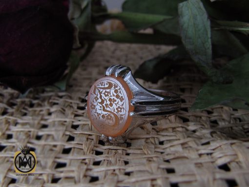00 انگشتر عقیق یمن با حکاکی یا حسین مردانه – کد 10537 - تصویر 6