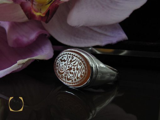 00 انگشتر عقیق یمن با حکاکی یا اباالقاسم یا رسول الله مردانه – کد 10538 - تصویر 6