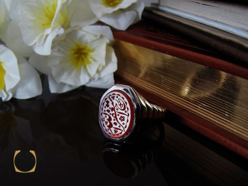 انگشتر عقیق یمن با حکاکی استغفر الله مردانه – کد 10543 - تصویر 6