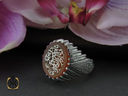 انگشتر عقیق یمن با حکاکی یا ثار الله و ابن ثاره مردانه – کد 10551 - تصویر 6