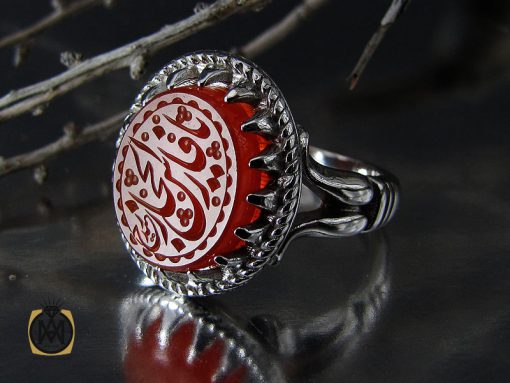 00 انگشتر عقیق یمن با حکاکی یا فارس الحجاز مردانه – کد 10556 - تصویر 6