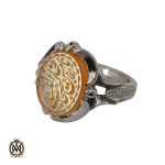 انگشتر عقیق یمن با حکاکی یا خامس اصحاب الکساء مردانه – کد 10576