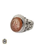 انگشتر عقیق یمن با حکاکی انا مدینة العلم وعلی بابها مردانه – کد 10592