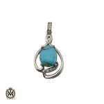 مدال فیروزه نیشابوری خوش طبع طرح آونگ زنانه - کد 3256