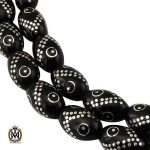 1 تسبیح 33 دانه یسر حجاز نقره کوب و مرغوب - کد 4339