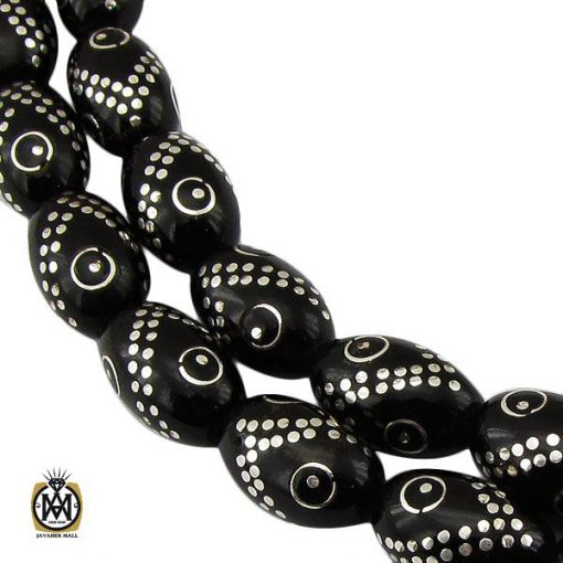 1 تسبیح 33 دانه یسر حجاز نقره کوب و مرغوب  - کد 4339 - تصویر 1